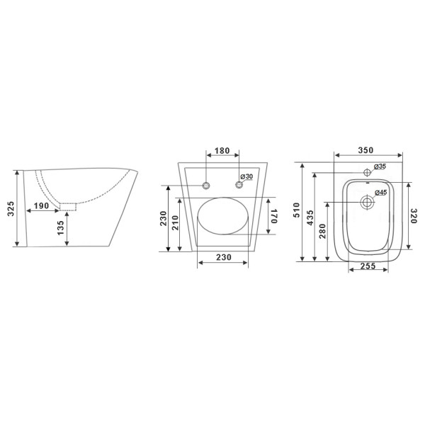 Биде подвесное Timo Soli черное матовое (TK-304 MB) Биде подвесное Timo Soli черное матовое (TK-304 MB)