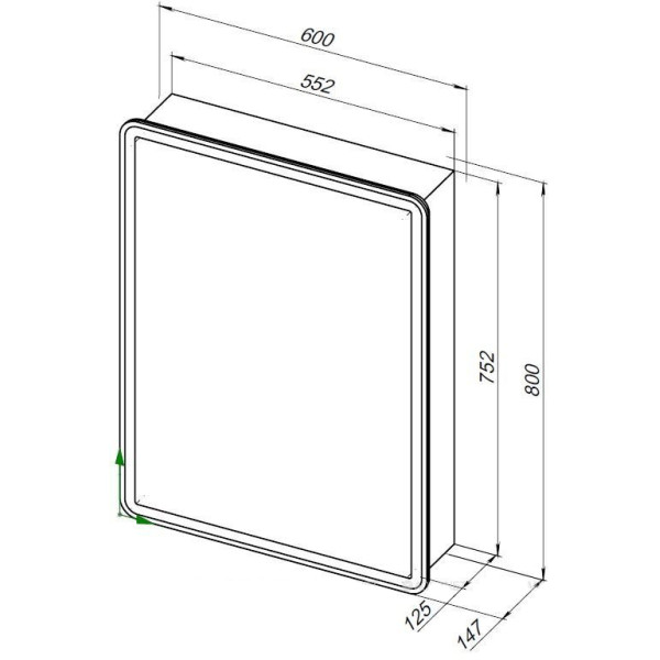 Зеркало-шкаф Aquanet Оптима 60x80 белый (00311860)