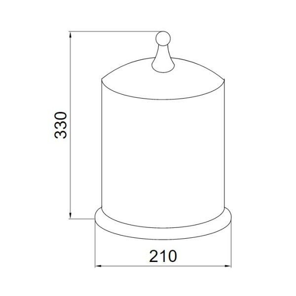 Ведро для мусора Boheme Brillante 21x21x33 хром (10437)