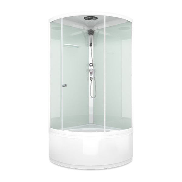 Кабина душевая Melodia Jive 90х90 высокий поддон, стекло прозрачное, профиль белый (MB02002) Кабина душевая Melodia Jive 90х90 высокий поддон, стекло прозрачное, профиль белый (MB02002)