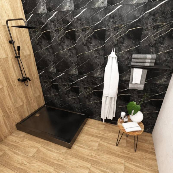 Душевой поддон Melodia Square 120х80х13 чёрный, слив 90 мм (MTYSQ12080Bk)