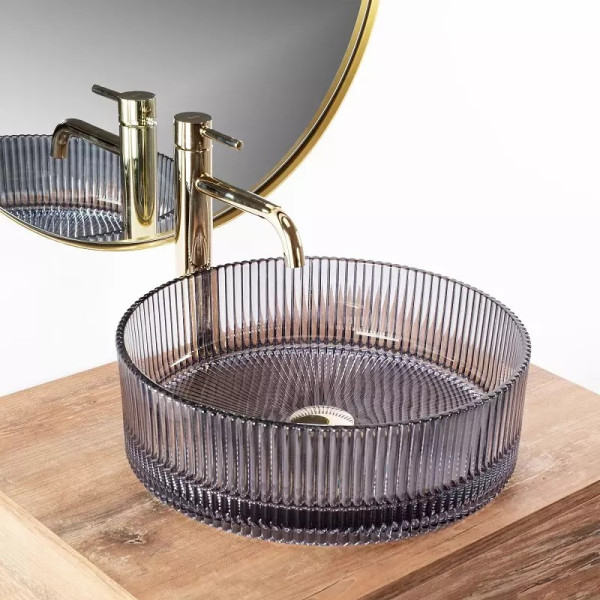 Раковина накладная Rea Ingrid 40x40 стекло (REA-U0279)