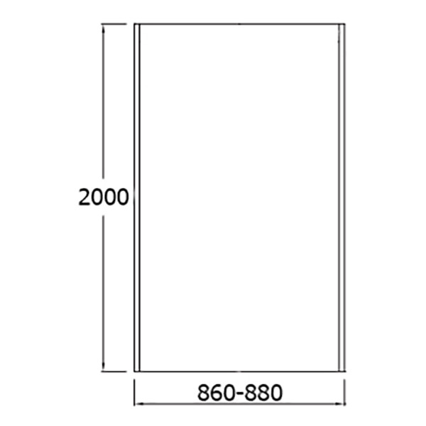 Душевое ограждение Jacob Delafon Contra 90x200 стекло прозрачное, профиль черный (E22FT90-BL)