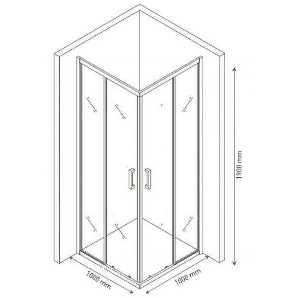 Душевой уголок Berges Solo S 100х100 стекло прозрачное, профиль хром сильвер (61121) Душевой уголок Berges Solo S 100х100 стекло прозрачное, профиль хром сильвер (61121)