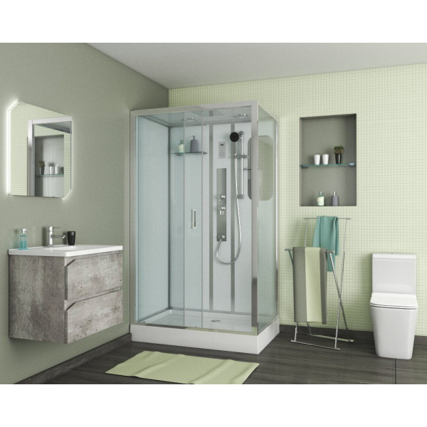 Душевая кабина Niagara с гидромассажем Premium 1200*800*2100 стекло прозрачное, профиль хром (NG-6012-01GQL) Душевая кабина Niagara с гидромассажем Premium 1200*800*2100 стекло прозрачное, профиль хром (NG-6012-01GQL)