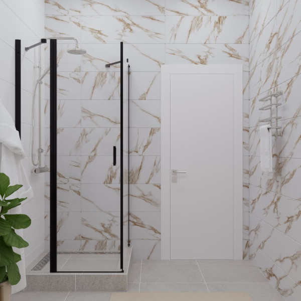 Душевой уголок Triton Йота 90x90 стекло прозрачное, профиль черный (DK282) Душевой уголок Triton Йота 90x90 стекло прозрачное, профиль черный (DK282)