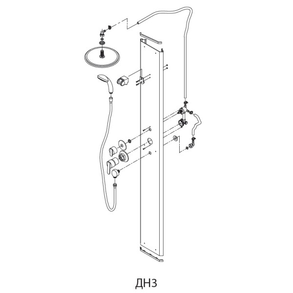 Душевая кабина Triton Стандарт Б 90х90 стекло полосы, c душевым набором ДН4