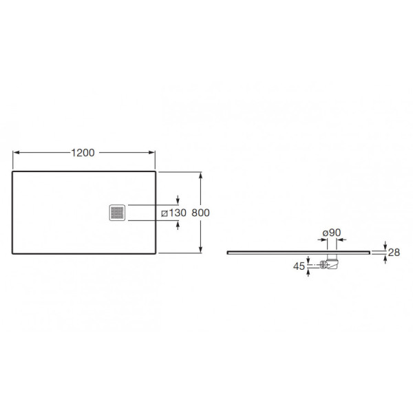 Душевой поддон Roca Terran 80x120x28 профиль белый (AP1014B032001100) Душевой поддон Roca Terran 80x120x28 профиль белый (AP1014B032001100)