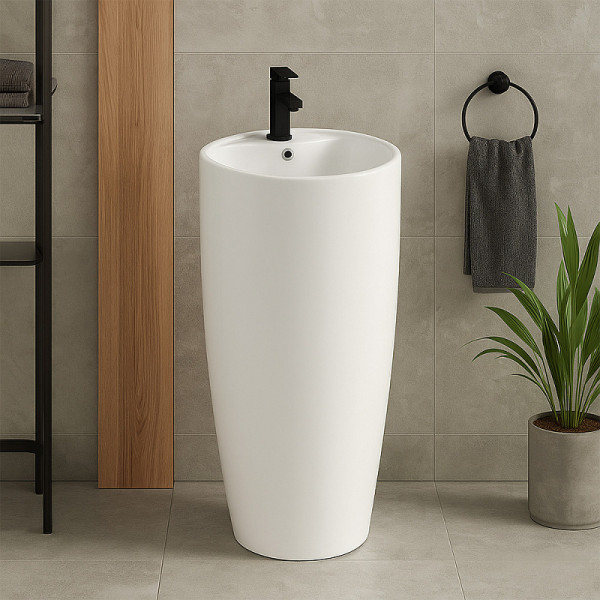 Раковина напольная Azario 45x45x84,5 белая (AZ-M30148) Раковина напольная Azario 45x45x84,5 белая (AZ-M30148)