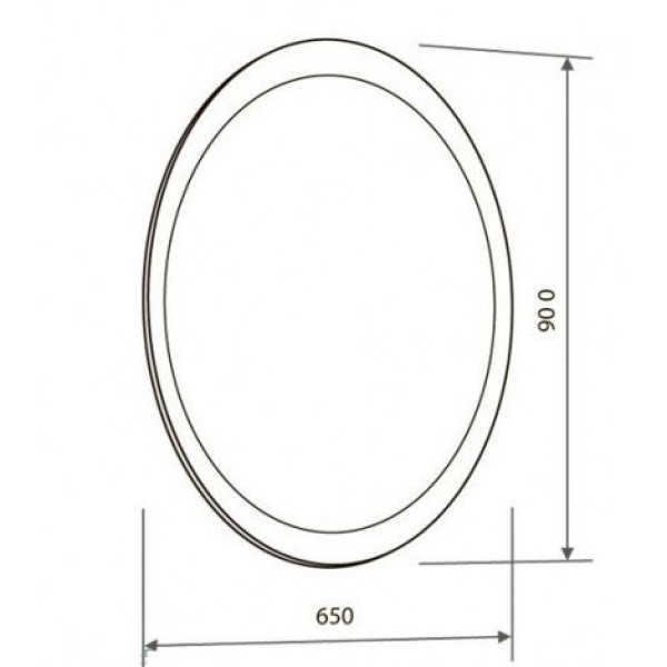 Зеркало Marka One Art 650*70*900 белое (У26290)