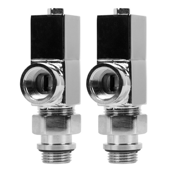Комплект дизайн-вентилей Royal Thermo CUBE 1/2" осевой (хром) (RTE 56.003) Комплект дизайн-вентилей Royal Thermo CUBE 1/2" осевой (хром) (RTE 56.003)