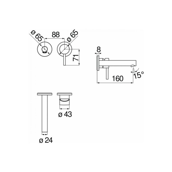 Смеситель для раковины Nobili Live (LV00499CR) Смеситель для раковины Nobili Live (LV00499CR)