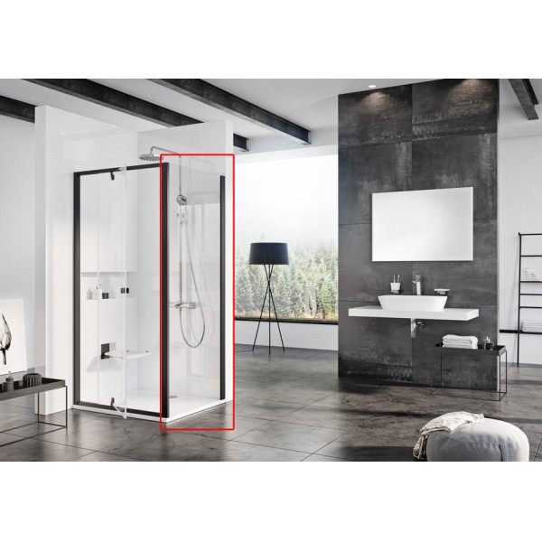 Душевое ограждение Ravak Pivot PPS-80 90x190 стекло прозрачное, профиль черный (90G4030Z1)