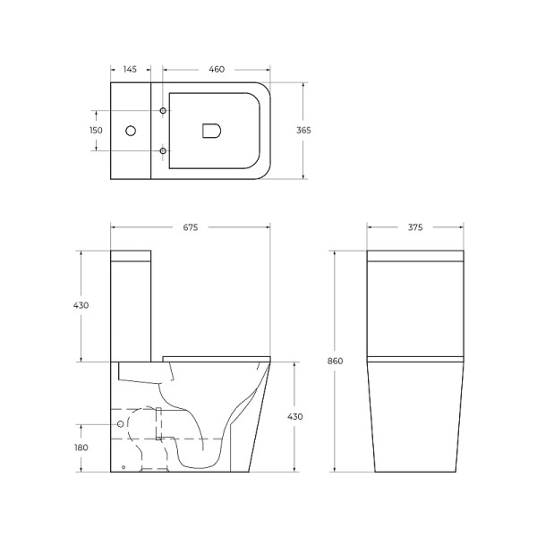 Унитаз-компакт BelBagno Ardente-R безободковый (BB02093CPR/BB2112SC)