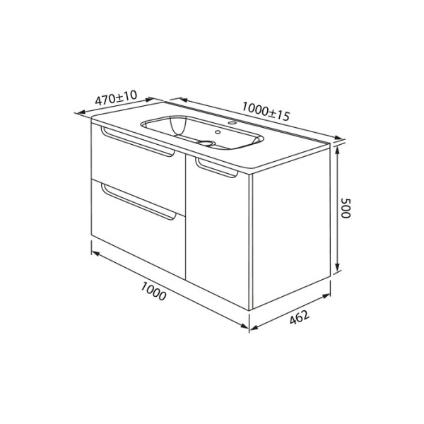 Тумба с умывальником подвесная Iddis Edifice 100x46,2 темно-серый (EDI10D0i95K) Тумба с умывальником подвесная Iddis Edifice 100x46,2 темно-серый (EDI10D0i95K)