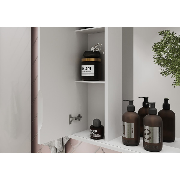 Шкаф зеркальный Volna Adel 600x700 белый (zsADEL60.L-01) Шкаф зеркальный Volna Adel 600x700 белый (zsADEL60.L-01)