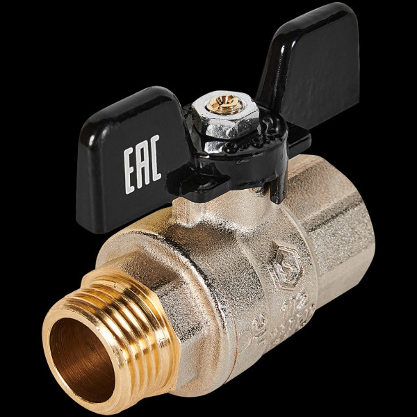 Кран 1/2" ВН шаровый Stout ГОСТ (чёрная бабочка, полнопроходной) SVB-0004-200015