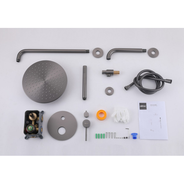 Душевая система Abber Wasser Kreis с изливом никель (AF8117NG)