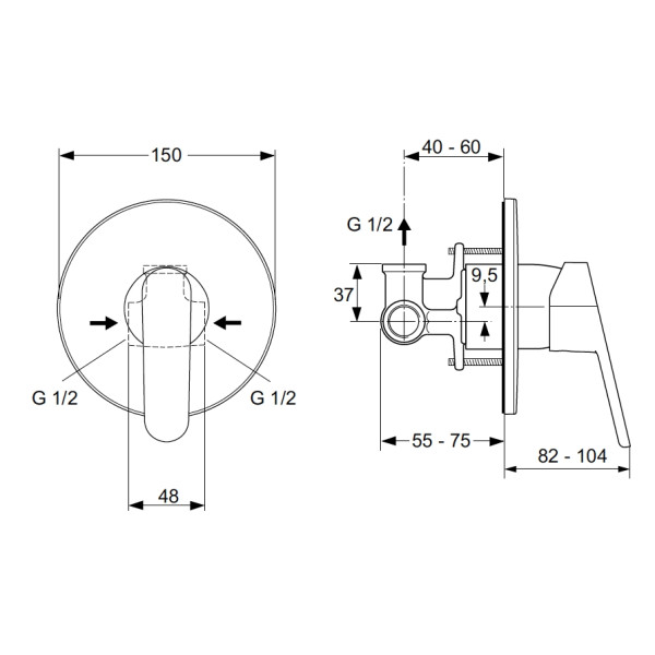 Смеситель для душа Ideal Standard Ceraplan 2 (A5960AA)