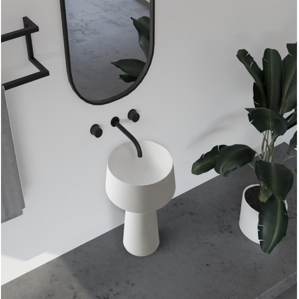 Раковина напольная Abber Stein 500x500 белый матовый (AS2508) Раковина напольная Abber Stein 500x500 белый матовый (AS2508)