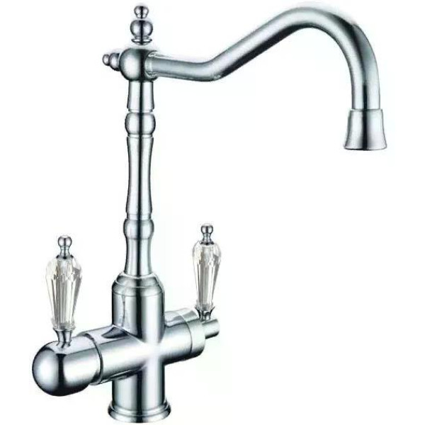 Смеситель для кухни Boheme Kitchen Хром с краном для питьевой воды (113-SW)