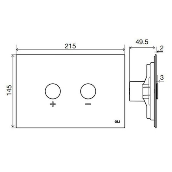 Клавиша смывная Oli Blink черный (878490/887191)