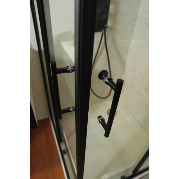 Душевой уголок Cezares Eco 100x100x190 стекло прозрачное, профиль черный (ECO-O-A-2-100-C-NERO) Душевой уголок Cezares Eco 100x100x190 стекло прозрачное, профиль черный (ECO-O-A-2-100-C-NERO)