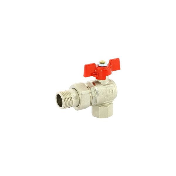 Кран угловой 1/2" шаровый со сгоном Uni-Fitt Etalon (ГОСТ, красная бабочка) 133T2000 Кран угловой 1/2" шаровый со сгоном Uni-Fitt Etalon (ГОСТ, красная бабочка) 133T2000