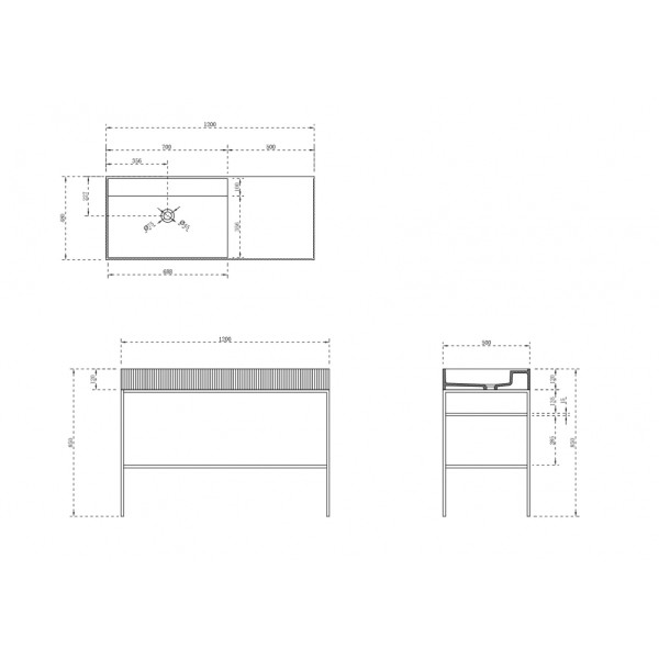Раковина напольная Stein (белый матовый) Раковина напольная Stein (белый матовый)