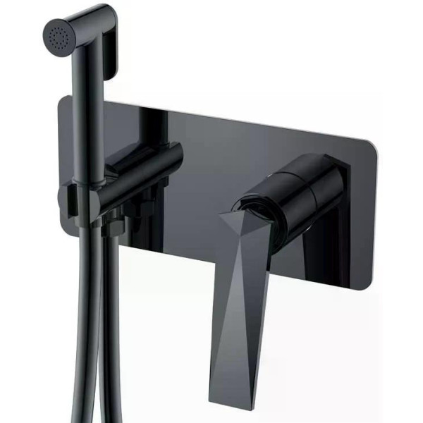 Смеситель с гигиеническим душем Boheme Venturo Графит (377-SGM)