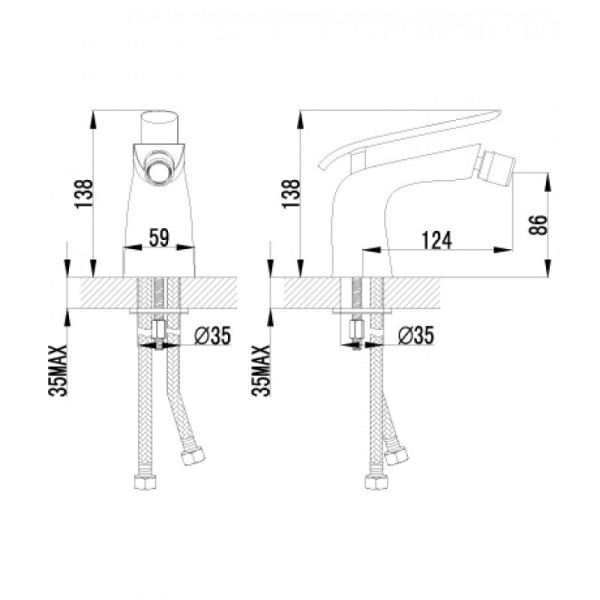 Смеситель для биде Lemark Melange (LM4908CW)