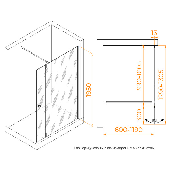 Душевая перегородка RGW WA-054B (WA-010B + Z-072B) 1000 стекло прозрачное, профиль черный (351005403-14) Душевая перегородка RGW WA-054B (WA-010B + Z-072B) 1000 стекло прозрачное, профиль черный (351005403-14)