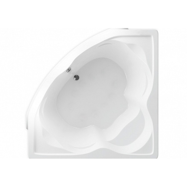 Ванна акриловая Акватек Сириус 164х164 на каркасе, с фронтальным экраном, слив-перелив