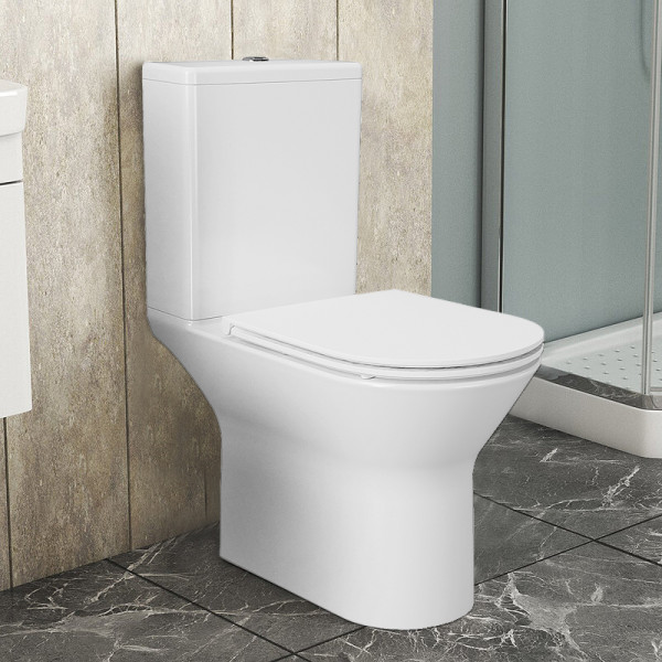 Унитаз напольный Azario Dante с сиденьем с микролифтом белый (AZ-93589)