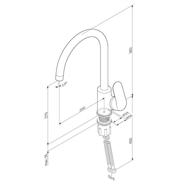 Смеситель для кухни AM.PM Like (F8007100)