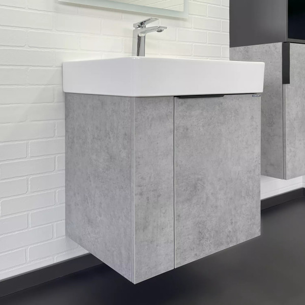 Тумба подвесная с раковиной Comforty Асти 600x455x700 дуб светлый (00-00019191)