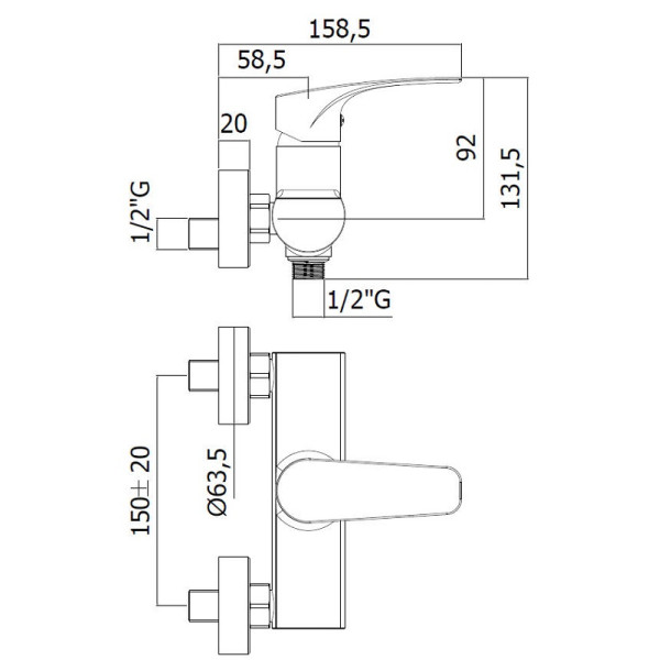 Смеситель для душа Paffoni Lime хром (LM168CR)