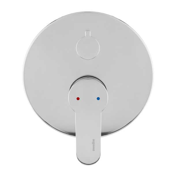 Смеситель для душа Swedbe Platta встраиваемый подключение на 3 выхода в монтажном боксе Swedbe хром (5521)