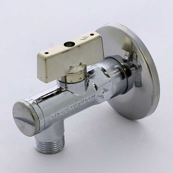 Кран Bugatti угловой 1/2"*3/8" НН шаровый с фильтром и чашкой Minnesota 871 (08710004)