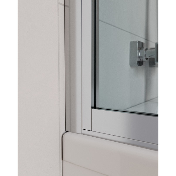 Душевая шторка для ванны Cezares Slider 90x7x150 стекло рифленое, профиль хром (SLIDER-VF-11-90/150-P-Cr)