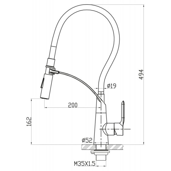 Смеситель для кухни Belbagno сатин (BB-LAM36-IN) Смеситель для кухни Belbagno сатин (BB-LAM36-IN)