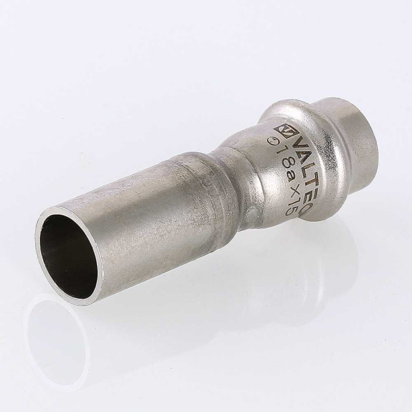 Муфта 18*15 однораструбная Valtec (нерж.ст., пресс) (VTi.905.I.001815) Муфта 18*15 однораструбная Valtec (нерж.ст., пресс) (VTi.905.I.001815)