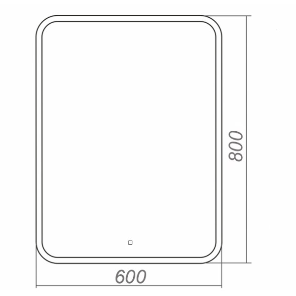 Зеркало Azario Esterna Raggio 600х800 влагостойкое с подсветкой, сенсорный выключатель с функцией диммера (CS00079361)