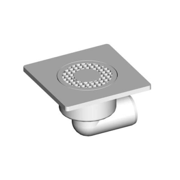 Трап горизонтальный 150*150/50 мм (пласт.решетка) Трап горизонтальный 150*150/50 мм (пласт.решетка)