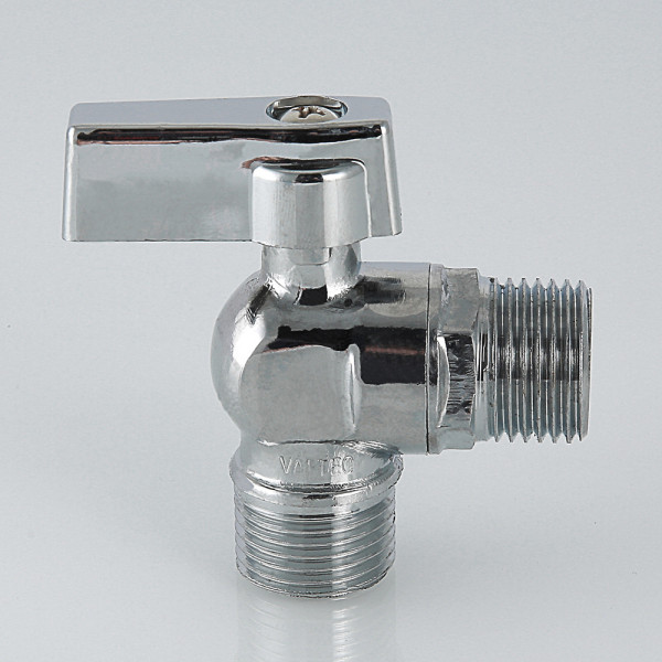 Кран угловой 1/2"х1/2" НН шаровый Valtec (хром) VT.392.N.04