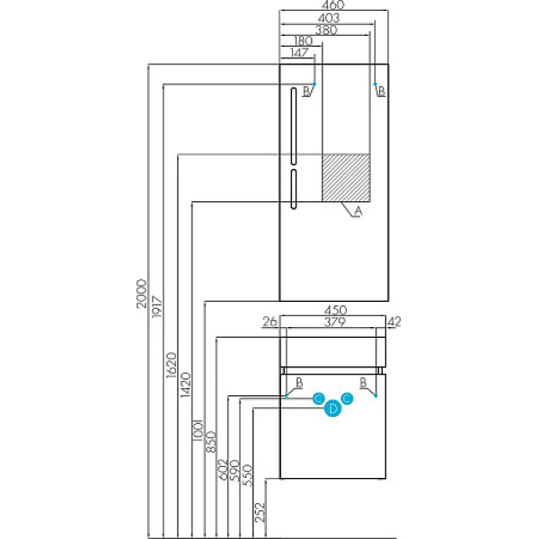 Тумба-умывальник Aquaton подв Эклипс М эбони св лев/1WH301972 Раковина Эрис (1A1728K1EK49L)