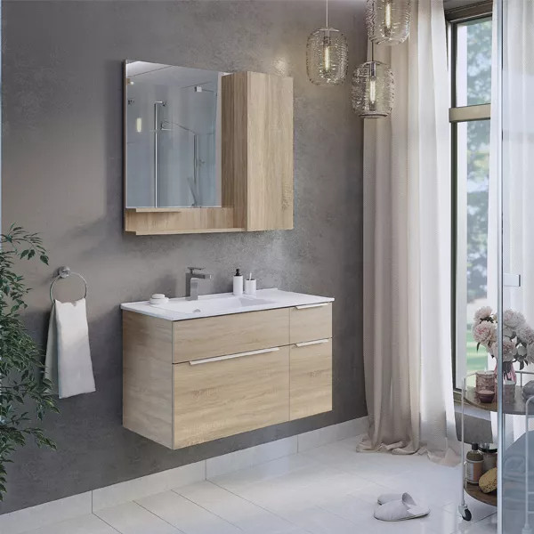 Тумба подвесная Comforty Варна 900x150x800 дуб сонома (00-00009919) Тумба подвесная Comforty Варна 900x150x800 дуб сонома (00-00009919)