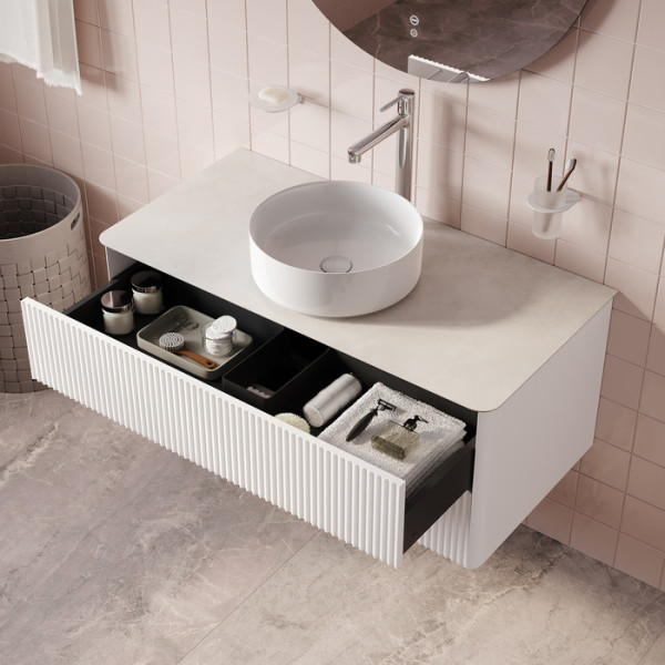 Тумба подвесная Iddis под столешницу Aiger 100x49 белый (AIG10W0i95)