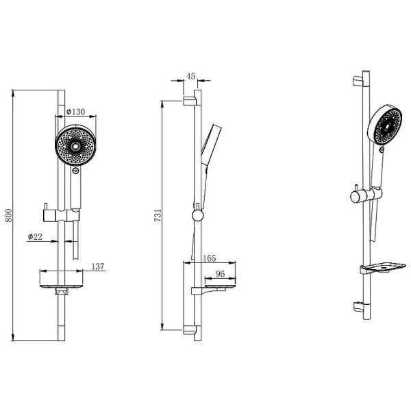 Душевой гарнитур Aquatek хром (AQ2031CR)
