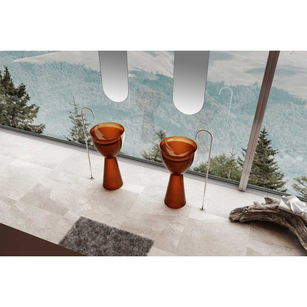 Раковина напольная ABBER Kristall 45x45 коричневая (AT2703Opal) Раковина напольная ABBER Kristall 45x45 коричневая (AT2703Opal)